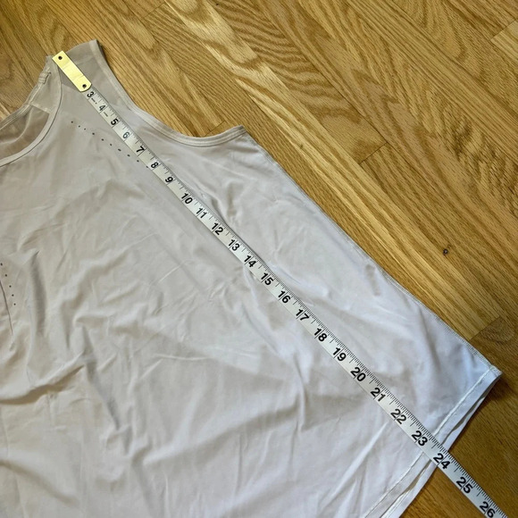 Lululemon | White Tank Top with Mesh and Reflective  Dots - Picture 3 of 7